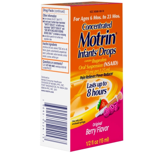 Motrin Infant Drop Berry, 6 x 0.5 fl oz Case - Health & Personal Care