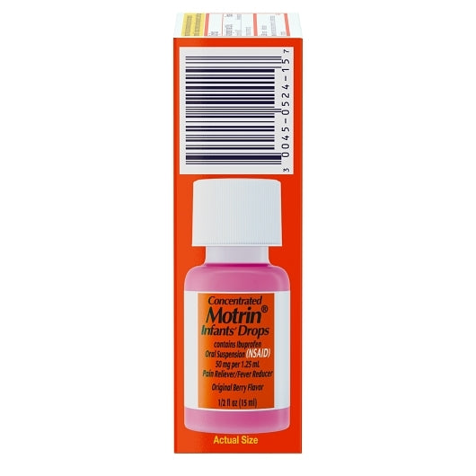 Motrin Infant Drop Berry, 6 x 6 x 0.5 fl oz Case - Alternate product angle or state