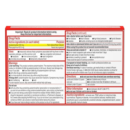 Sudafed Non-Drowsy Pe Sinus Pressure & Pain Caplets, 12 x 6 x 24 ct Case - DOT product image 6