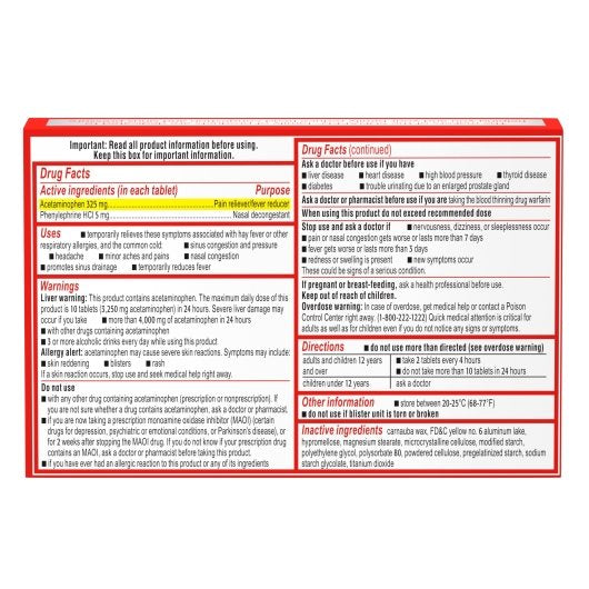 Sudafed Non-Drowsy Pe Sinus Pressure & Pain Caplets, 12 x 6 x 24 ct Case - DOT product image 7
