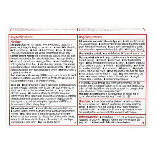 Sudafed Non-Drowsy PE Head Congestion & Pain Caplets, 8 x 3 x 20 ct Case - DOT product image 7