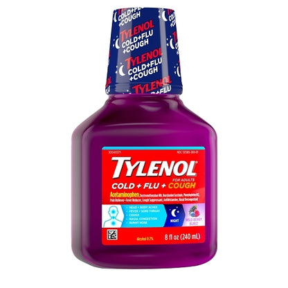 Tylenol Cold Flu Wildberry Cough Bottle Syrup Bottle, 8 x 3 x 8 fl oz Case - DOT product image 3
