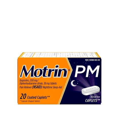Motrin Pm Caplets, 4 x 6 x 20 ct Case - Health & Personal Care