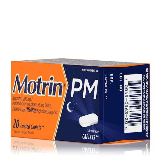Motrin Pm Caplets, 4 x 6 x 20 ct Case - DOT product image 8