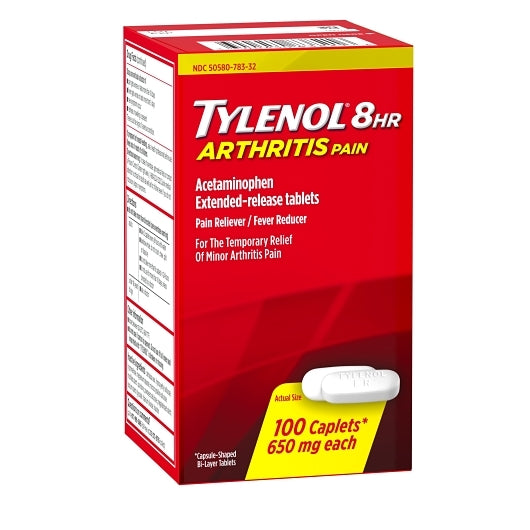 Tylenol 8 Hour Arthritis Pain Caplets, 16 x 3 x 100 ct Case - Alternate product angle or state