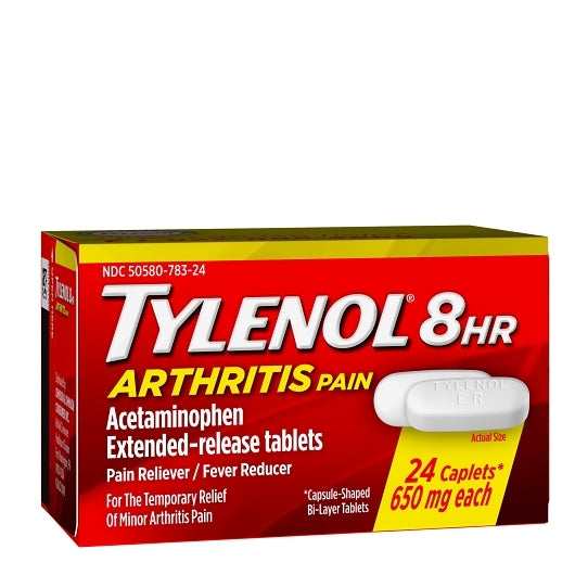 Tylenol Arthritis Pain Relief Caplets, 12 x 6 x 24 ct Case - Alternate product angle or state