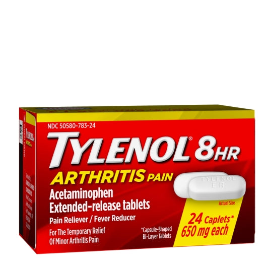 Tylenol Arthritis Pain Relief Caplets, 12 x 6 x 24 ct Case - Alternate product angle or state