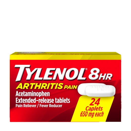 Tylenol Arthritis Pain Relief Caplets, 12 x 6 x 24 ct Case - Alternate product angle or state