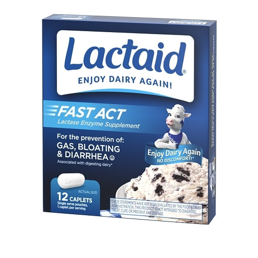 Lactaid Fast Action Caplets, 12 x 3 x 12 ct Case - DOT product image 7