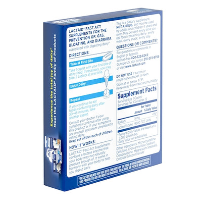 Lactaid Fast Action Caplets, 12 x 3 x 12 ct Case - DOT product image 8