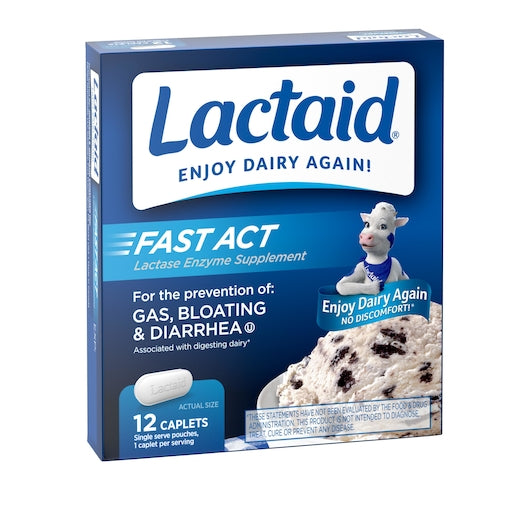 Lactaid Fast Action Caplets, 12 x 3 x 12 ct Case - DOT product image 6