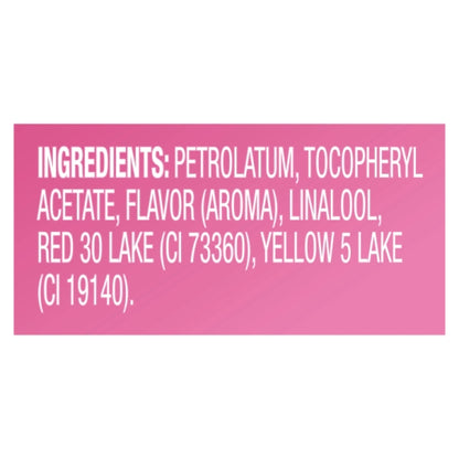 Vaseline LIP THERAPY ROSY LIPS, 4 x 8 x 0.25 oz Case - Ingredients label
