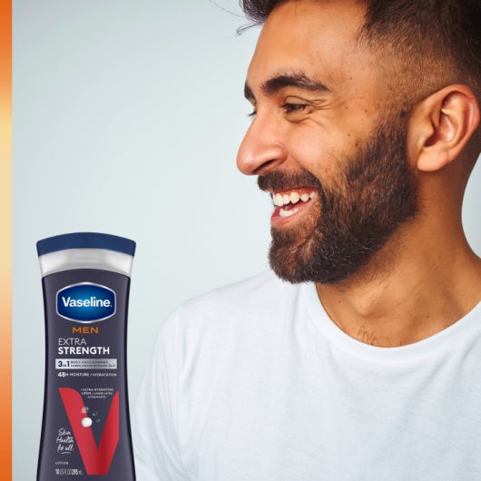 Vaseline BODY LOTION MEN'S EXTRA STRENGTH, 6 x 10 fl oz Case - DOT product image 6