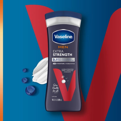 Vaseline BODY LOTION MEN'S EXTRA STRENGTH, 6 x 10 fl oz Case - DOT product image 7