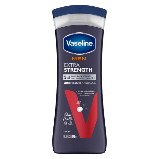 Vaseline BODY LOTION MEN'S EXTRA STRENGTH, 6 x 10 fl oz Case - DOT product image 2