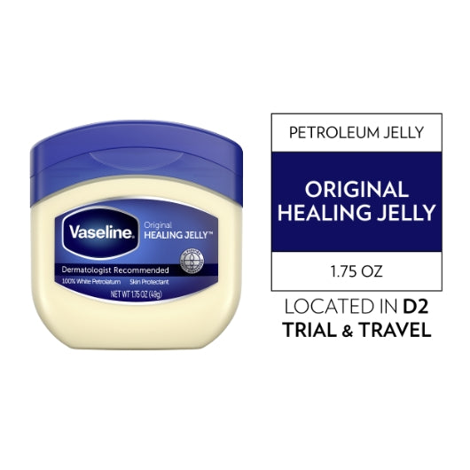 Vaseline PETROLEUM JELLY, 12 x 12 x 1.75 oz Case - Nutrition facts label