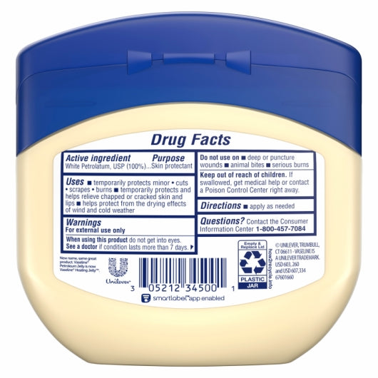 Vaseline Petroleum Jelly, 4 x 6 x 13 oz Case - Alternate product angle or state