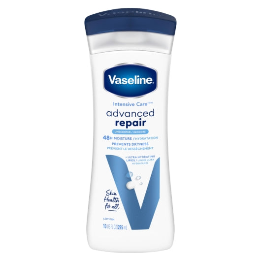 Vaseline INTENSE RESCUE MOISTURE LOCKING, 6 x 10 fl oz Case - Front/center packaged product image