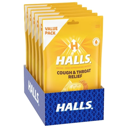 Halls Honey Lemon Cough Drops, 2 x 6 x 80 ct Case - Health & Personal Care