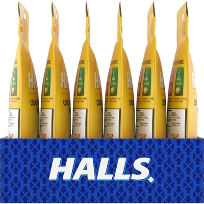 Halls Honey Lemon Cough Drops, 2 x 6 x 80 ct Case - GS1 open-case image