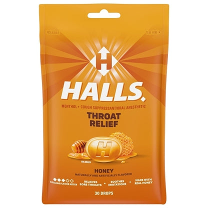Halls Honey Cough Drops, 4 x 12 x 30 ct Case - DOT product image 2