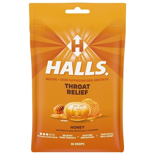 Halls Honey Cough Drops, 4 x 12 x 30 ct Case - DOT product image 2
