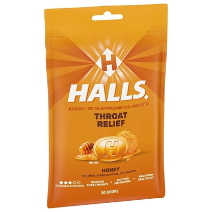 Halls Honey Cough Drops, 4 x 12 x 30 ct Case - DOT product image 5