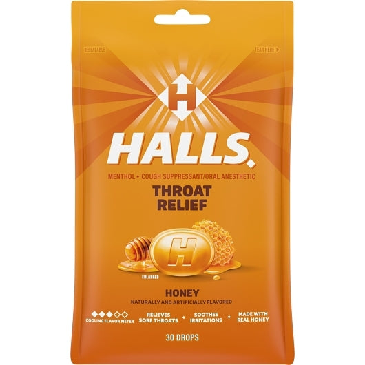 Halls Honey Cough Drops, 4 x 12 x 30 ct Case - DOT product image 3