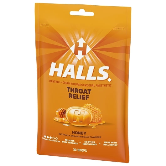 Halls Honey Cough Drops, 4 x 12 x 30 ct Case - DOT product image 8