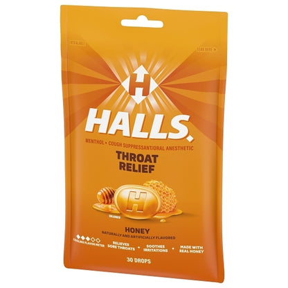 Halls Honey Cough Drops, 4 x 12 x 30 ct Case - DOT product image 8
