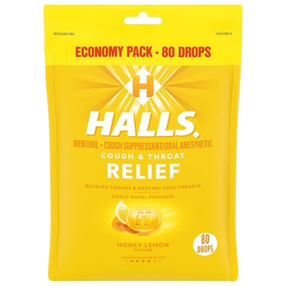 (Price/Case)Halls 108 Halls Cough Drops Honey Lemon 2X80 Pc - DOT product image 2