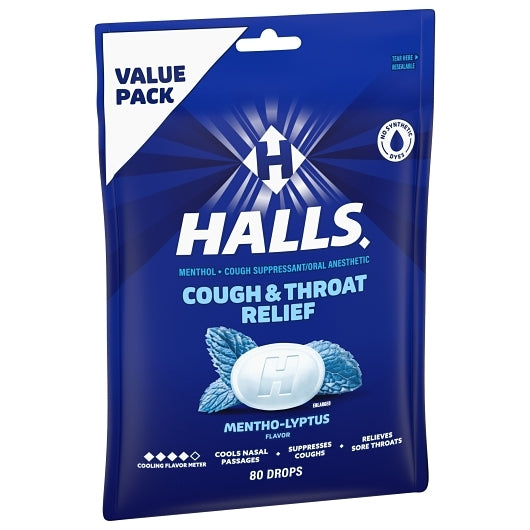 Halls Regular Menthol Eucalyptus Cough Drops, 12 x 80 ct Case - DOT product image 5