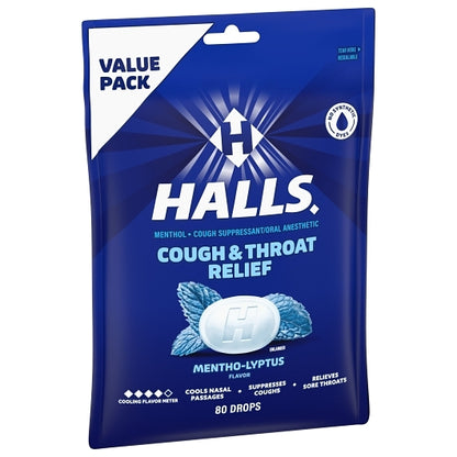 Halls Regular Menthol Eucalyptus Cough Drops, 12 x 80 ct Case - DOT product image 5