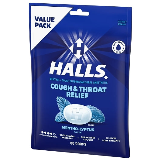 Halls Regular Menthol Eucalyptus Cough Drops, 12 x 80 ct Case - DOT product image 7