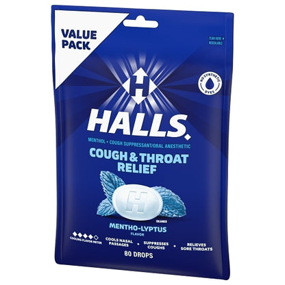 Halls Regular Menthol Eucalyptus Cough Drops, 12 x 80 ct Case - DOT product image 7