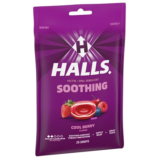 Halls Breezers Cool Berry Cough Drops, 4 x 12 x 25 ct Case - DOT product image 5