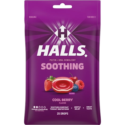 Halls Breezers Cool Berry Cough Drops, 4 x 12 x 25 ct Case - DOT product image 3