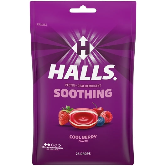 Halls Breezers Cool Berry Cough Drops, 4 x 12 x 25 ct Case - DOT product image 4
