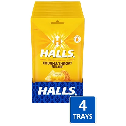 Halls Honey Lemon Cough Drops, 4 x 12 x 30 ct Case - Health & Personal Care