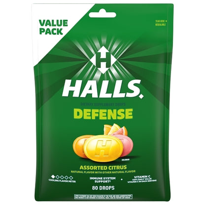 Halls Defense Assorted Citrus Cough Drops, 12 x 80 ct Case - DOT product image 2
