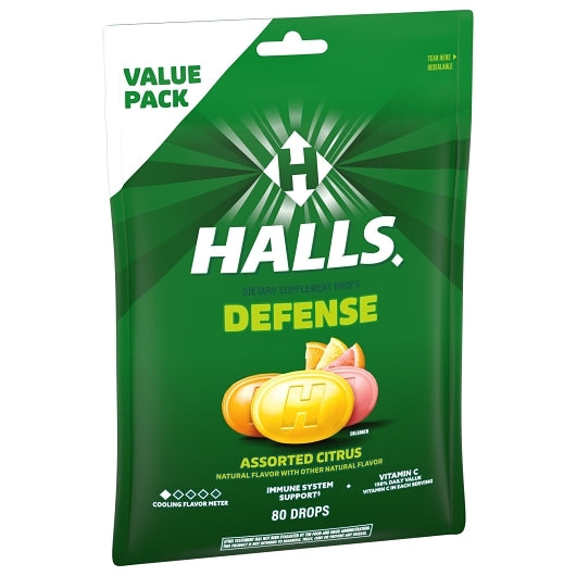 Halls Defense Assorted Citrus Cough Drops, 12 x 80 ct Case - DOT product image 6