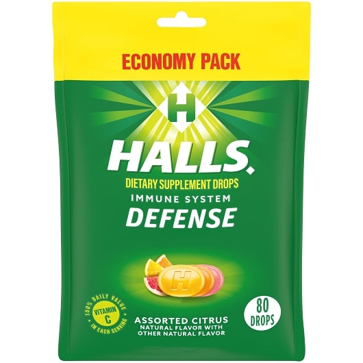 Halls Defense Assorted Citrus Cough Drops, 12 x 80 ct Case - DOT product image 4