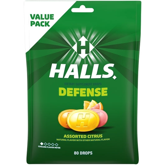 Halls Defense Assorted Citrus Cough Drops, 12 x 80 ct Case - DOT product image 5