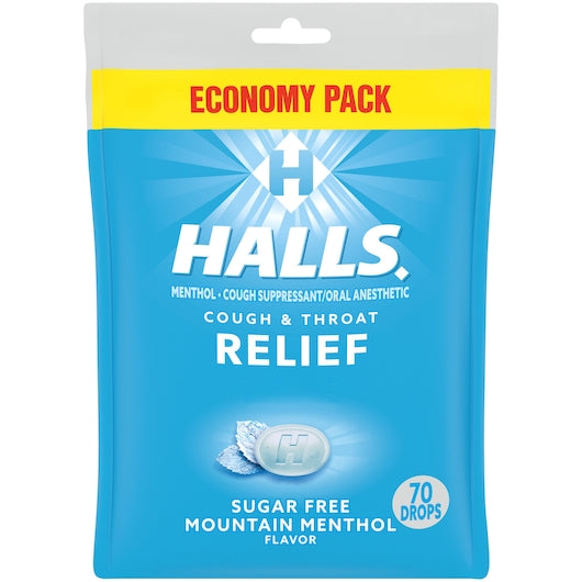 Halls Sugar Free Menthol Lyptus Mountain Menthol Eucalyptus Cough Drops, 12 x 70 ct Case - DOT product image 5