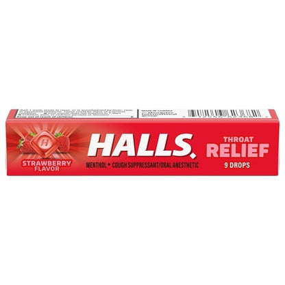 Halls Strawberry Cough Drops, 24 x 20 x 9 ct Case - DOT product image 3