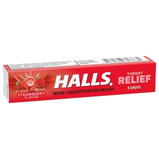 Halls Strawberry Cough Drops, 24 x 20 x 9 ct Case - DOT product image 8