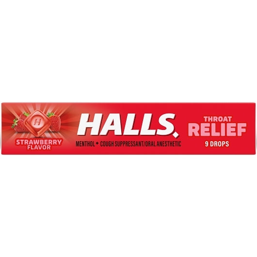 Halls Strawberry Cough Drops, 24 x 20 x 9 ct Case - DOT product image 5