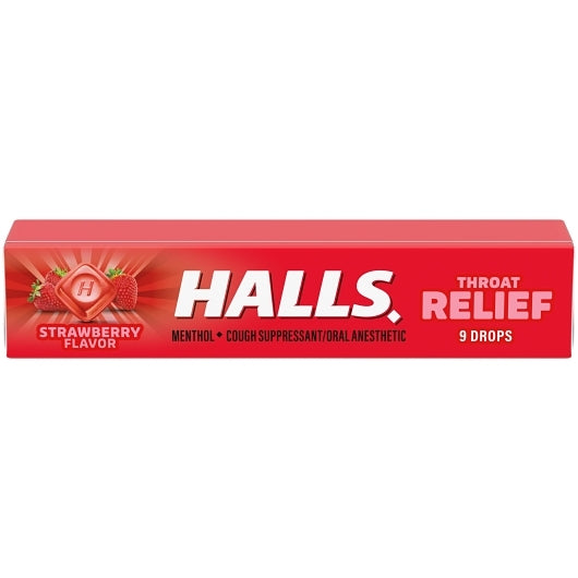 Halls Strawberry Cough Drops, 24 x 20 x 9 ct Case - DOT product image 6
