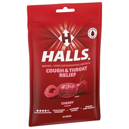 Halls Bag Cherry Cough Drops, 4 x 12 x 30 ct Case - DOT product image 5