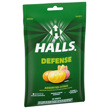 Halls Defense Citrus Cough Drops, 4 x 12 x 30 ct Case - DOT product image 5